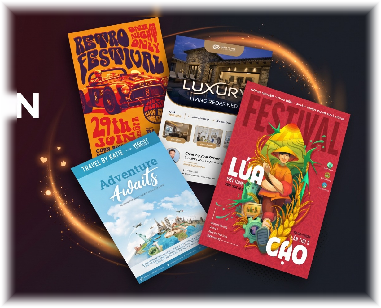 Complete flyer and poster designs